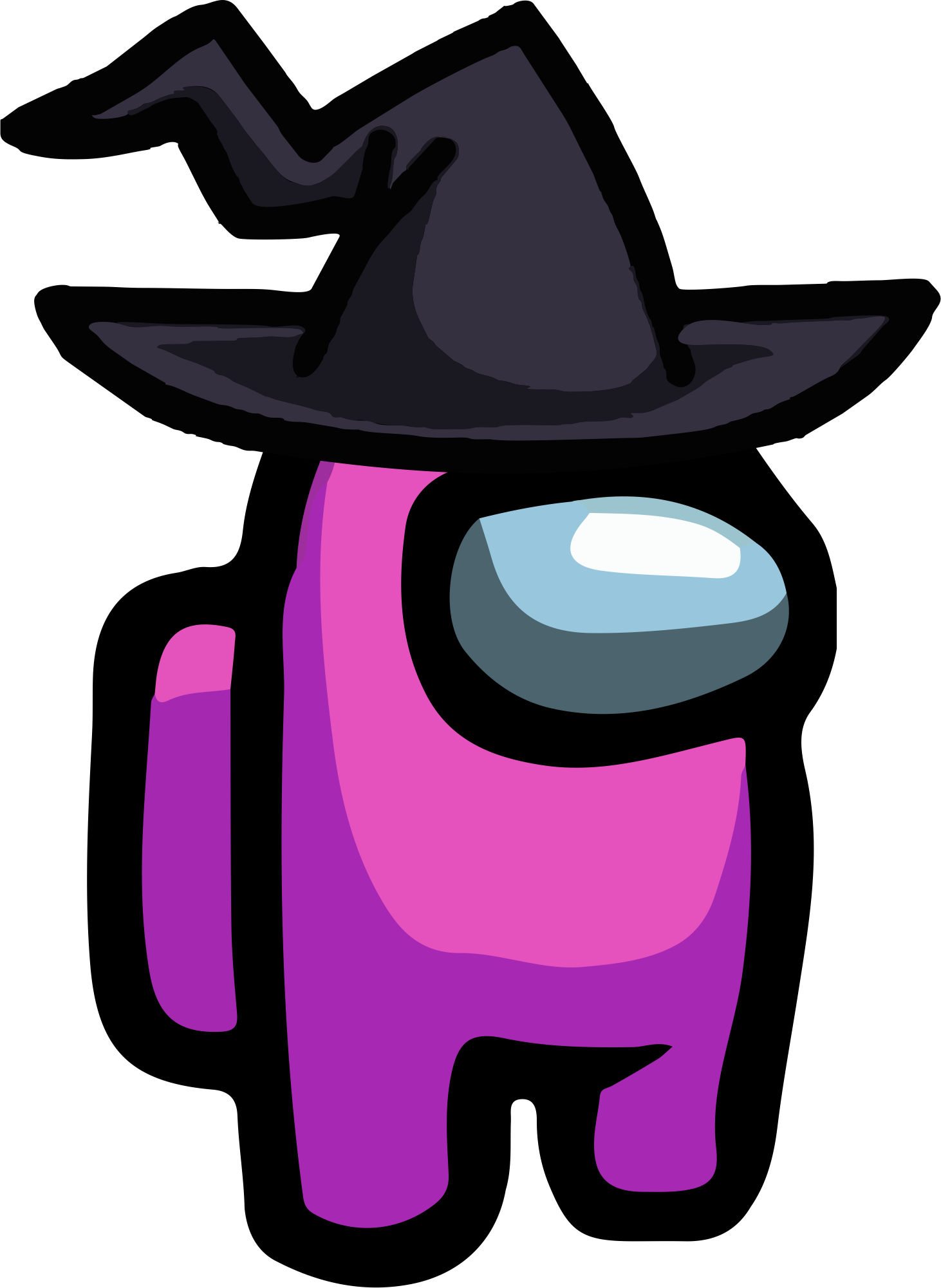 Among Us - Pink Witch Hat PNG 01